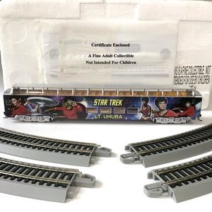 Star Trek Train Lt Uhura Dome Passenger Car With Curved Track Hawthorne Village